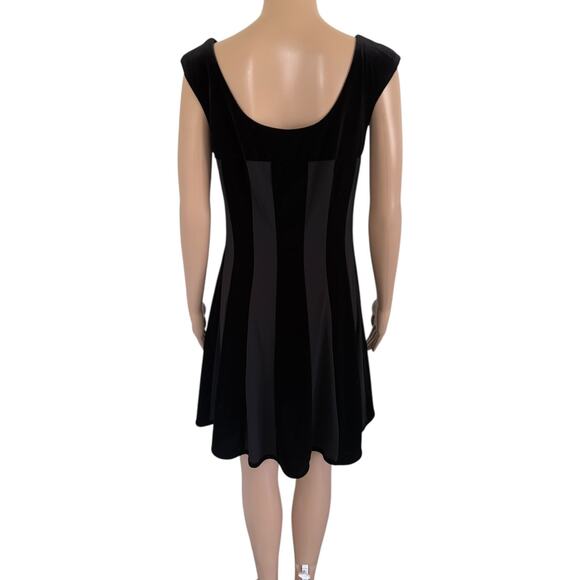 Glamtastic Velvet Panel Mini Dress Black Gothic Y2K Fit & Flare Party Grunge 10 - Picture 4 of 8